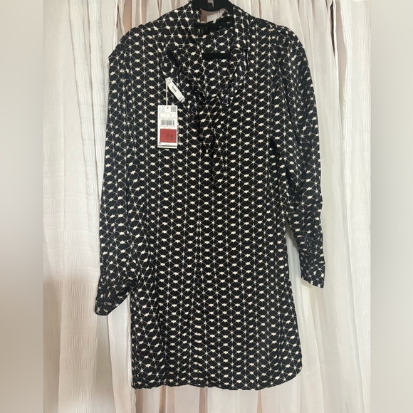 Mango Black and White Skater  Knee-Length Dress - Picture 12 of 12